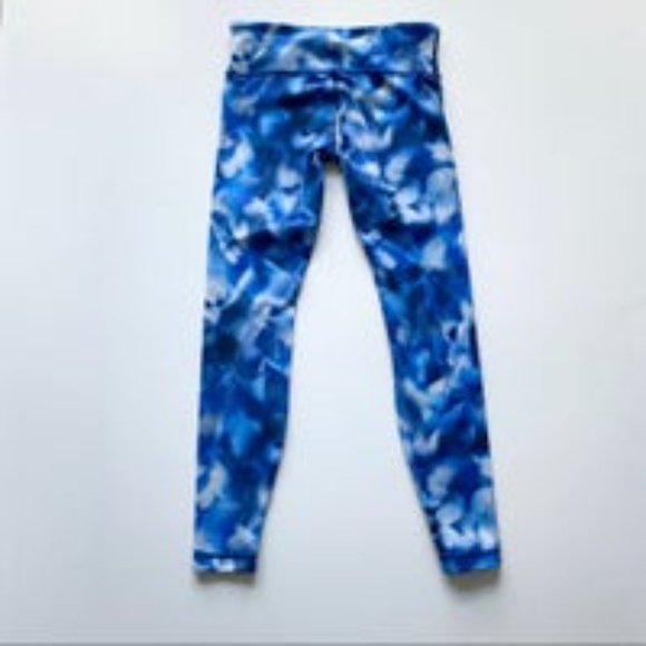 Like NEW Lululemon Wunder Under Blush Blossom Blue Leggings 28" Size 6 - Picture 6 of 12